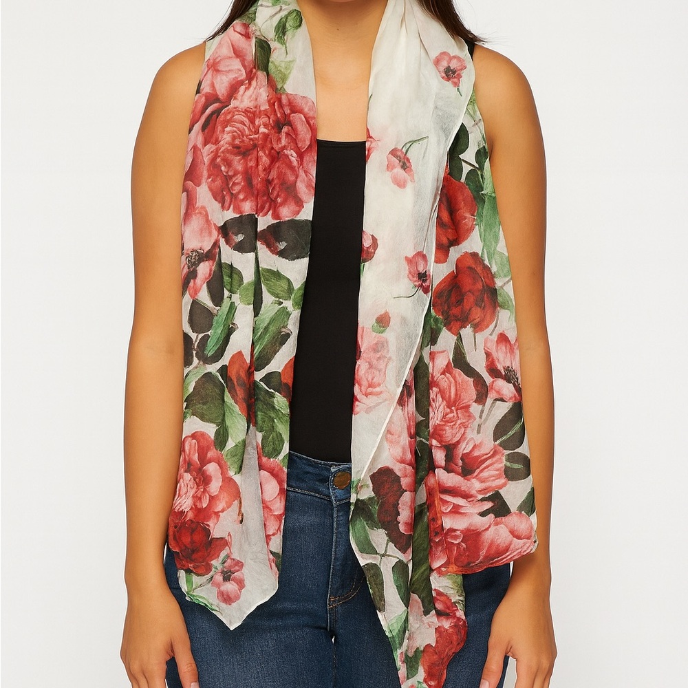 Floral Print Scarf